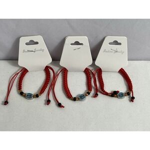 Red String Bracelet With Infant Of Prague Medal (3 Pcs) Baby Kids Protection Bra